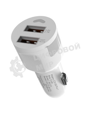 Автомобильное зарядное устройство Maxvi CCM-522 Plus T белый 5.2A