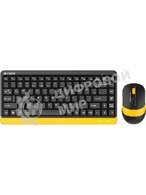 Комплект клавиатура+мышь A4Tech FStyler F1110 Bumblebee проводной, USB, 1200 DPI, жёлтый/чёрный