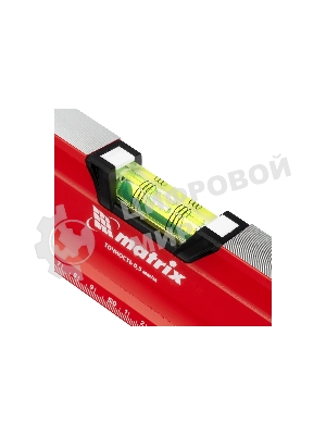 Уровень алюминиевый Matrix, магнит фрезеров 3 глазка 2 комп, рукоятки, 1000 мм