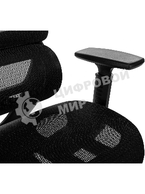 Кресло руководителя Бюрократ 831 черный сетка с подголов. крестов. пластик