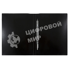 Папка с металлическим пружинным скоросшивателем Бюрократ DeLuxe DL07PBLCK A4, пластик, 0.7мм, корешок 27мм, черный