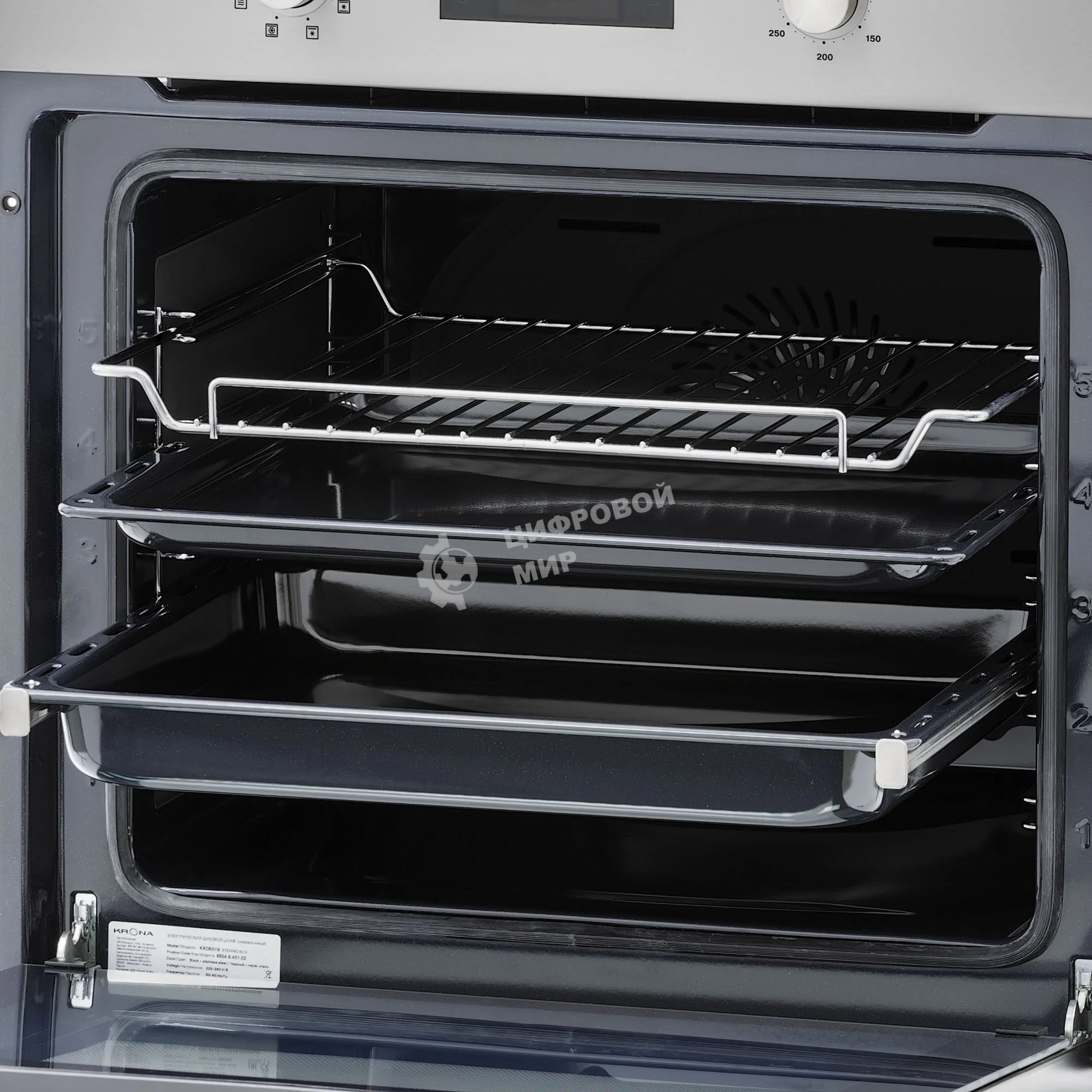 Духовой шкаф электрический встраиваемый Krona STEFANO 60 IX нержавеющая сталь