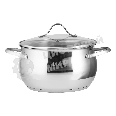 Кастрюля LARA LR02-34 Apple 22x12,5 см, 4.7 л, нержавеющая сталь, с крышкой