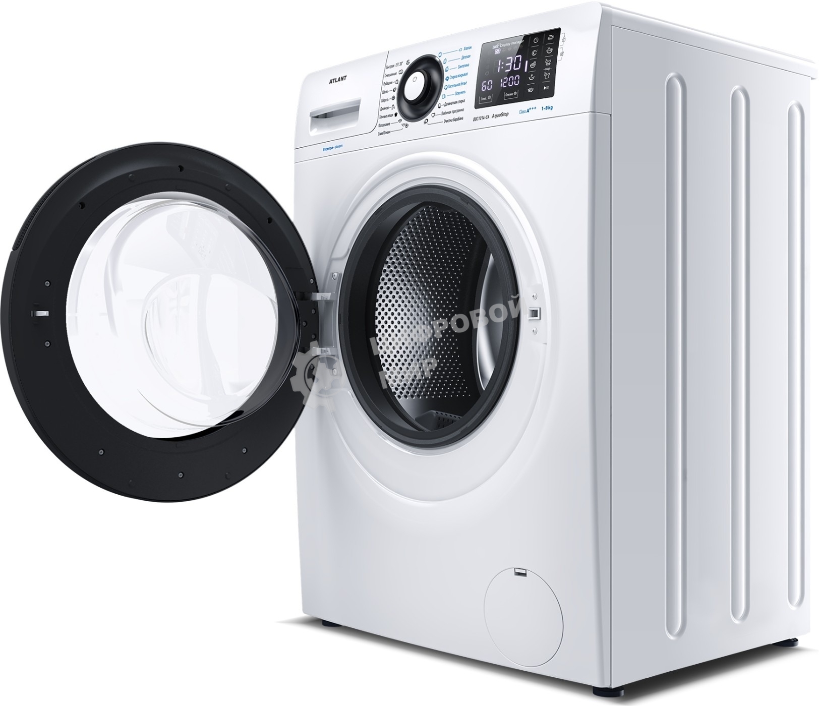Стиральная машина Atlant СМА 80С1214-CA-02 белая, загрузка фронтальная 8кг, 1200 об/мин., класс: A
