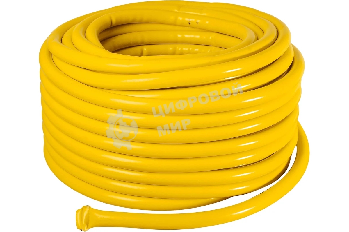 Шланг поливочный ПВХ усиленный пищевой трехслойн. армир. 3/4 50м желт. Вихрь 73/7/2/5