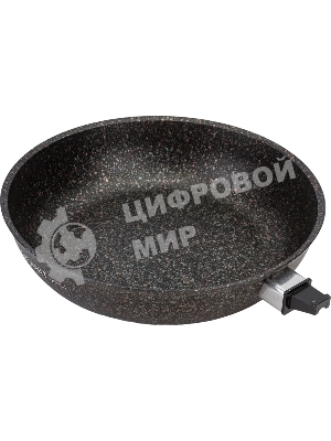 Сковорода Kukmara Granit ultra сго262а, 26 см, съемная ручка, без крышки, серый