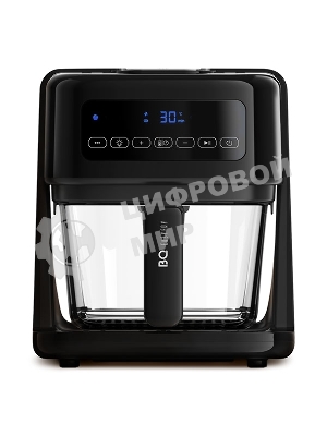 Аэрогриль BQ GR2005 черный, 1400 Вт, 3 л, сенсор, 8 программ