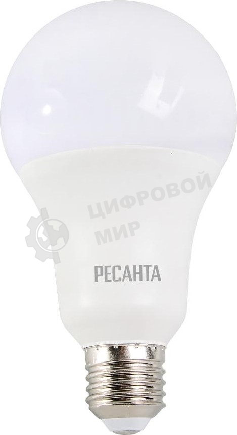 Лампа светодиодная Ресанта LL-R-A80-20W-230-6K-E27 груша