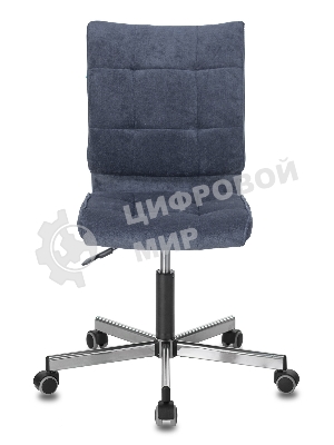 Кресло Бюрократ CH-330M/LT-27 темно-синий, экокожа, 120 кг, механизм качания, без подлокотников
