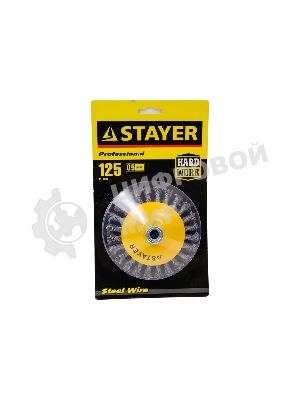 Кордщетка STAYER PROFESSIONAL 35135-125коническая М14 плетеная 0.5мм d125мм