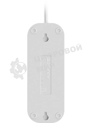 Удлинитель Defender R330 16 А, 3 роз х 2 м, белый