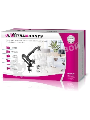 Кронштейн для мониторов Ultramounts UM729 черный 17