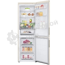 Холодильник LG GC-B459AEMW бежевый двухкамерный 234/110л морозилка снизу, No Frost