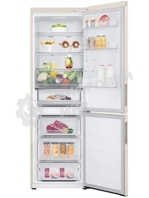 Холодильник LG GC-B459AEMW бежевый двухкамерный 234/110л морозилка снизу, No Frost