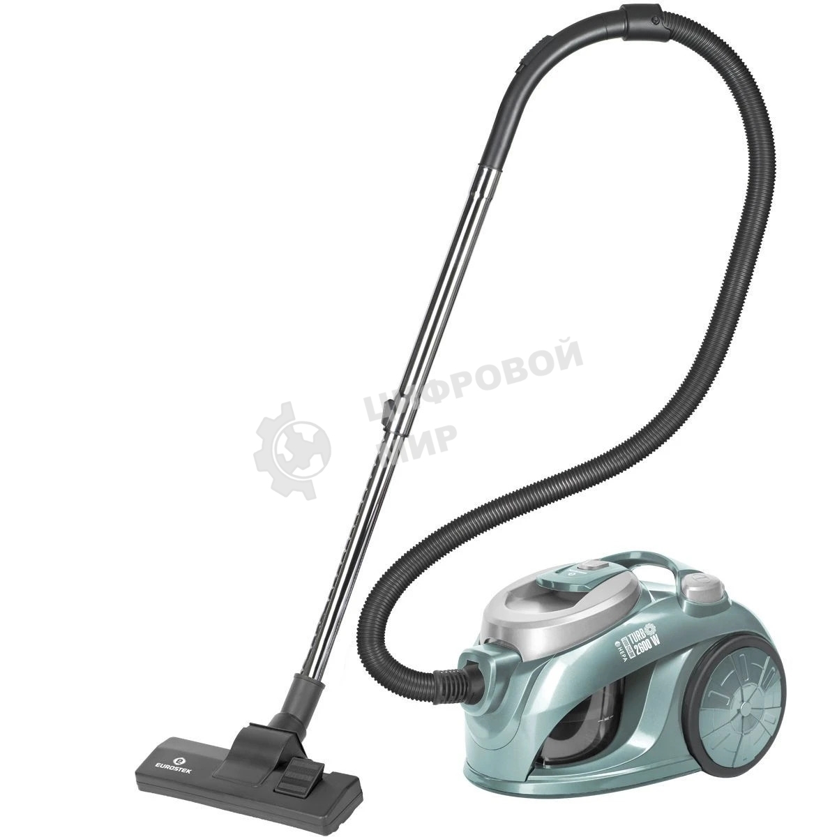 Пылесос Eurostek EVC-3007 изумрудный, 400/2600 Вт, уборка сухая, пылесборник контейнер 2.5 л