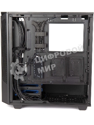 Компьютерный корпус Hiper PB81 черный без БП ATX 3x120мм 2xUSB2.0 2xUSB3.0 audio bott PSU