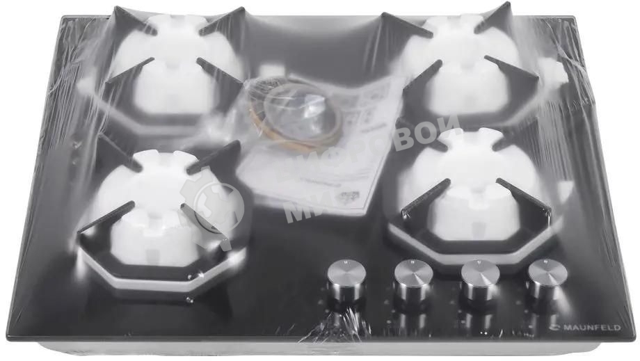 Газовая варочная панель Maunfeld EGHG.64.23CB/G, 4 конфорки, закаленное стекло, черный