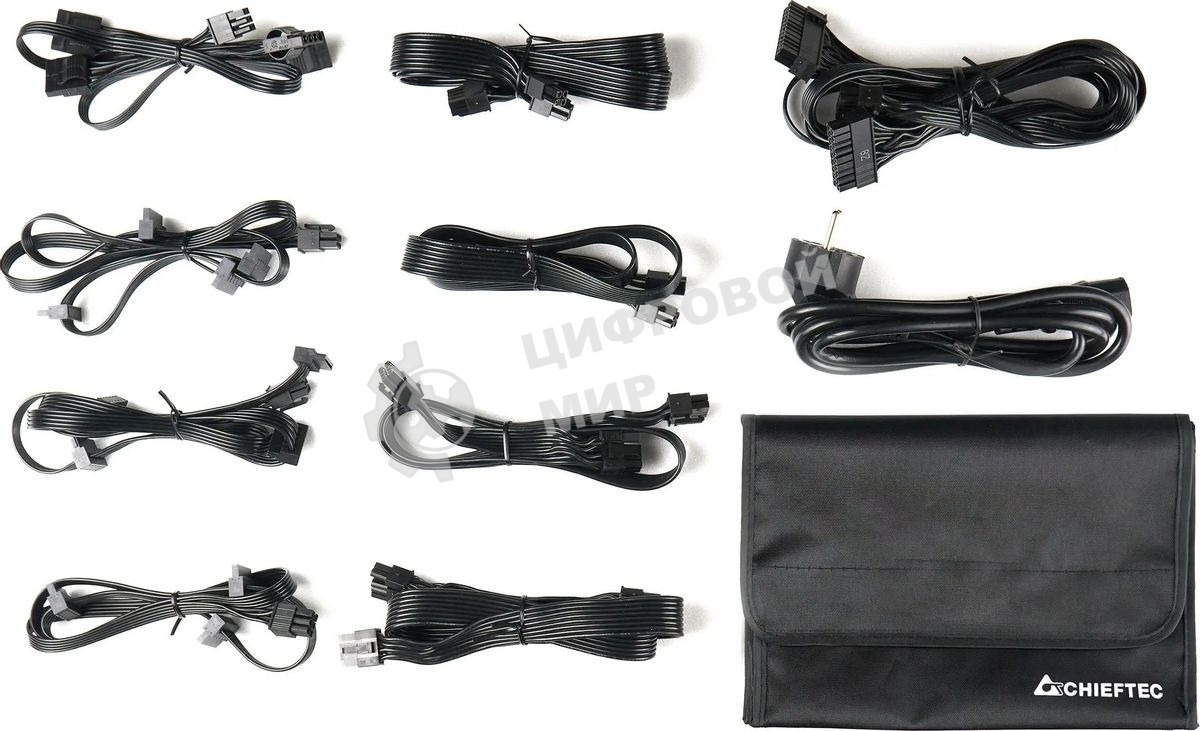 Блок питания Chieftec Polaris PPS-1050FC, 1050Вт, 80 PLUS Gold, 140мм, модульный, черный