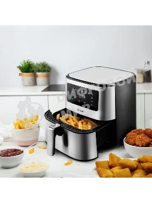 Аэрогриль Kitfort KT-2228 серебристый, 1700 Вт, 5.5 л, сенсор, 9 программ