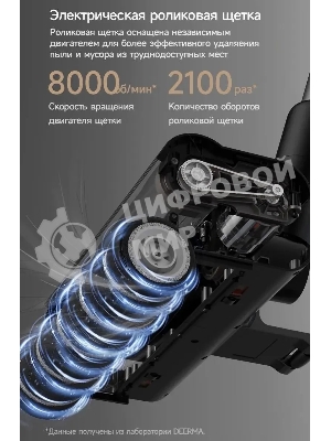 Пылесос ручной Deerma DEM-T30W Station серый/черный, питание от аккумулятора, 240 Вт, уборка сухая, пылесборник 0.56 л, работа от АКБ max 45 мин