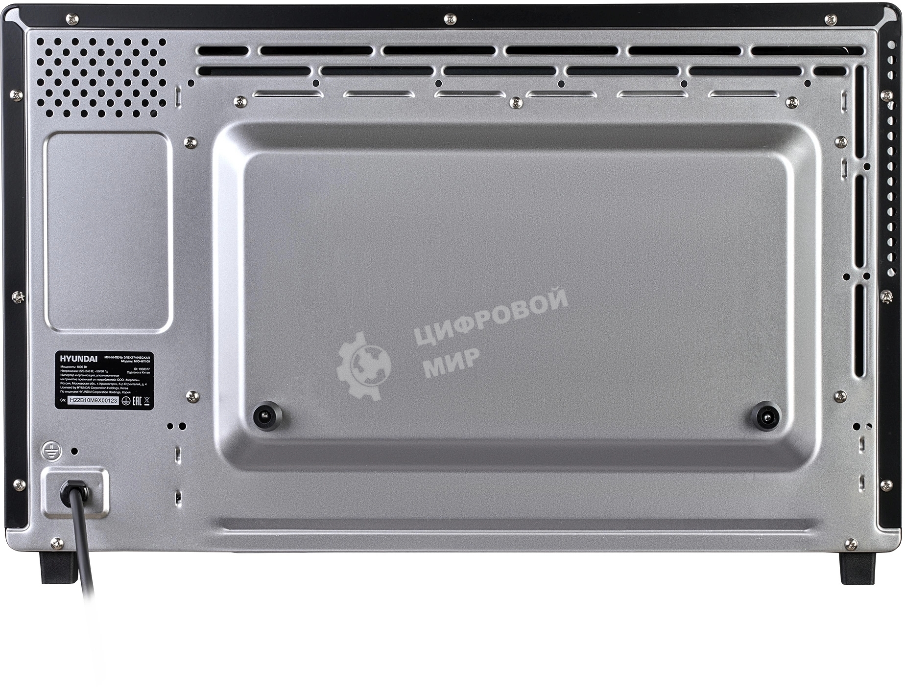 Мини-печь Hyundai MIO-HY100 38л. 1800Вт черный