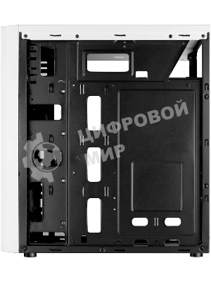 Компьютерный корпус Ginzzu A390 белый Window RGb подсветка 1хUSB 3.0, 2хUSB 2.0, AU