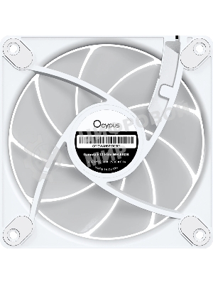 Вентилятор для корпуса Ocypus Gaммa F12 Elite WH ARGb 3 IN 1, 120x120x25мм, 4-PIN PWM, 600-1800 RPM, 26 DBA MAX, HYDRO BEARING