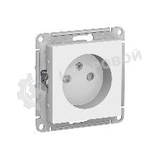 Механизм розетки 1-м СП AtlasDesign без заземл. защ. шторки 16А белый, SchE ATN000149