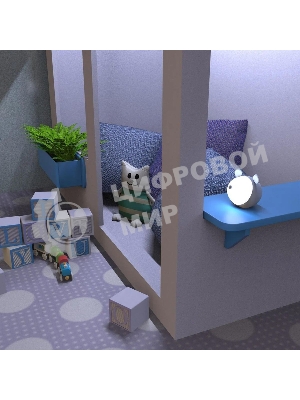 Ночник Gauss NN7026 мышка голубой