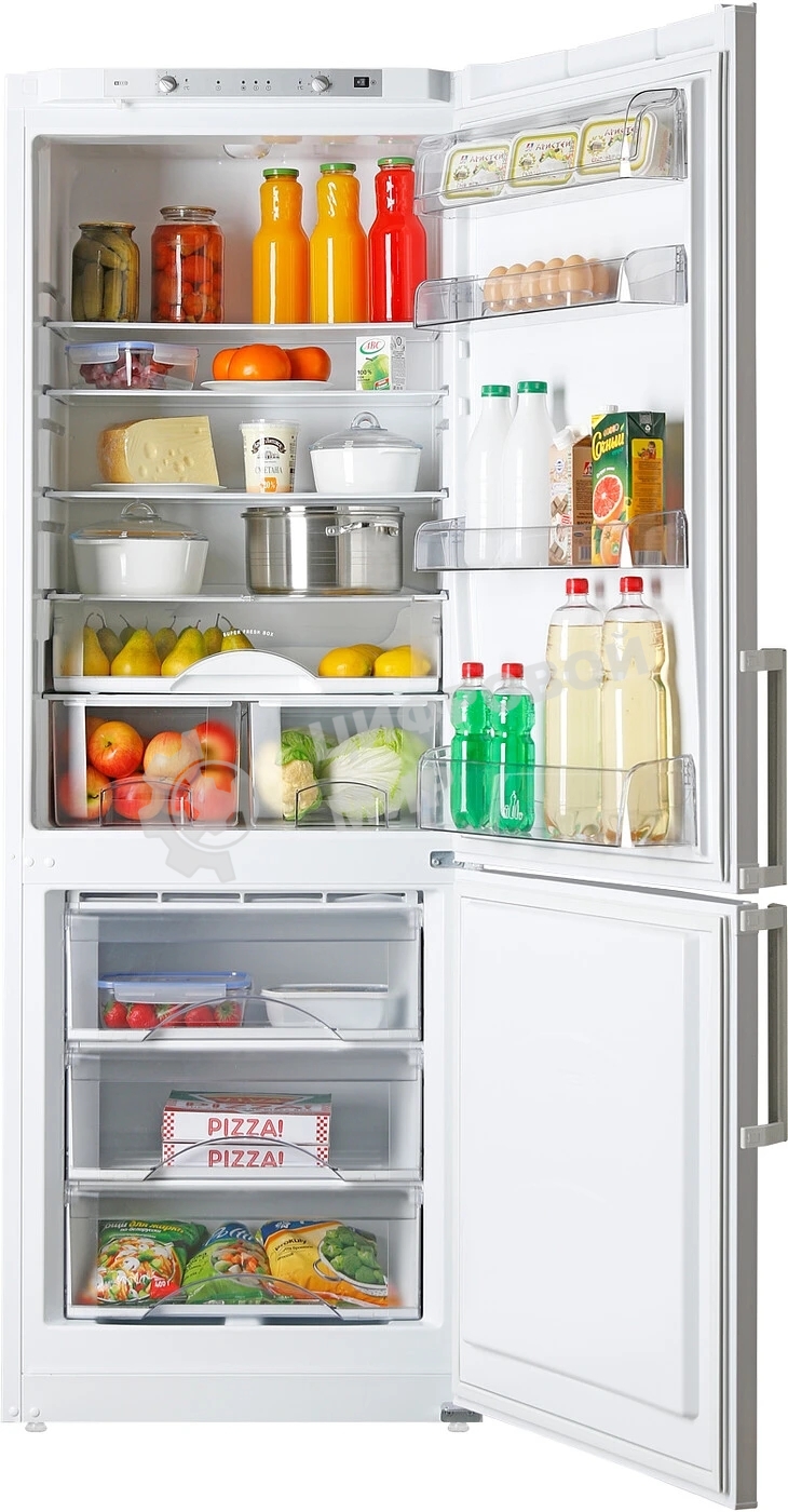 Холодильник Atlant 6224-101 белый двухкамерный 275/100л морозилка сбоку