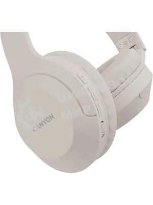 Гарнитура Canyon BTHS-3 бежевый, беспроводная + проводная, Bluetooth