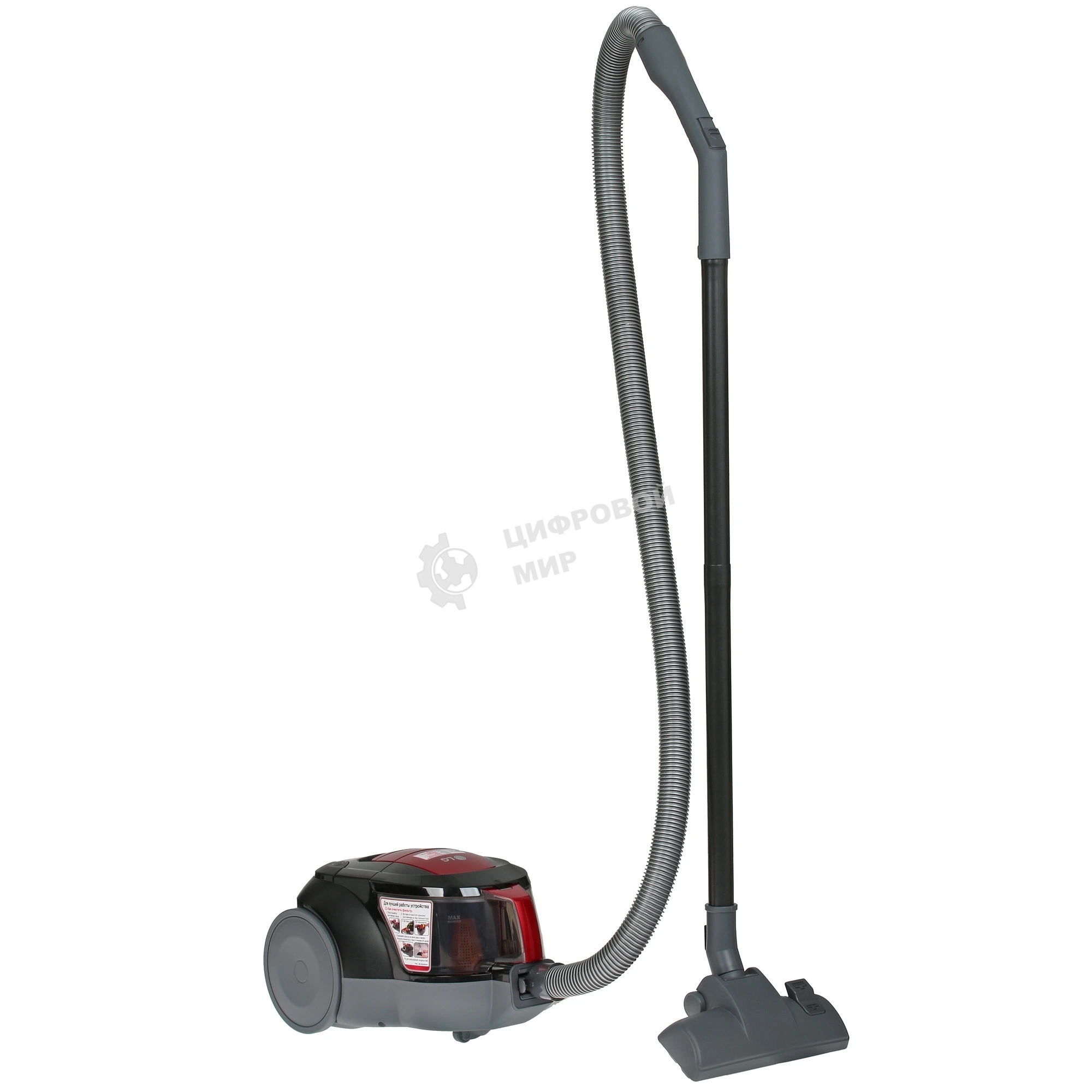 Пылесос LG VC5316NNDR черный/красный, 330/1600 Вт, уборка сухая, пылесборник контейнер 1,3 л