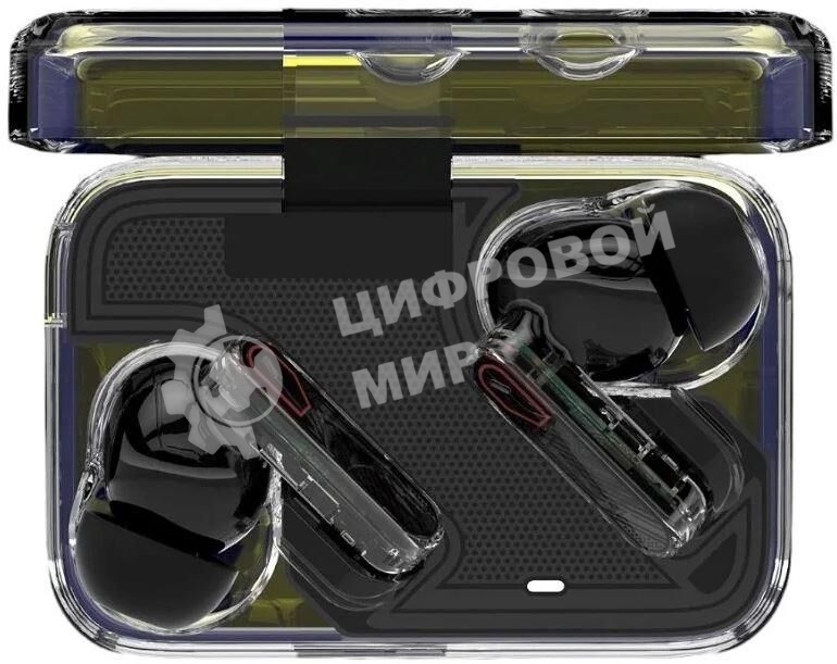 Наушники TWS Aksberry B21 Crystal черный, внутриканальные, Bluetooth, до 4 ч