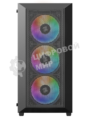 Компьютерный корпус XASTRA A406 4ARGB Black ATX/Mesh/tempered glass/4x120мм ARGB PWM fans/A406-4FC12A