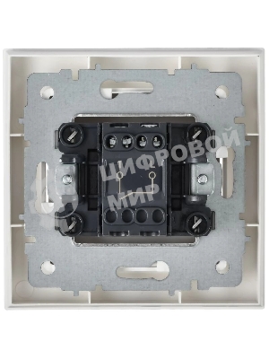 Выключатель 1-кл. СП BRITE ВСР10-1-0-БрАБ 10А в сборе арктич. бел. IEK BR-V10-0-10-K91-F