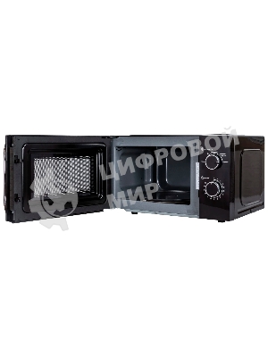 Микроволновая печь JVC JK-MW146M черный/серебристый, 20 л, 700 Вт, переключатели - поворотный механизм