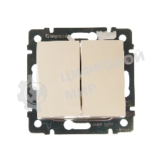 Выключатель Legrand 774305 Valena двухклавишный 10 AX(слоновая кость)