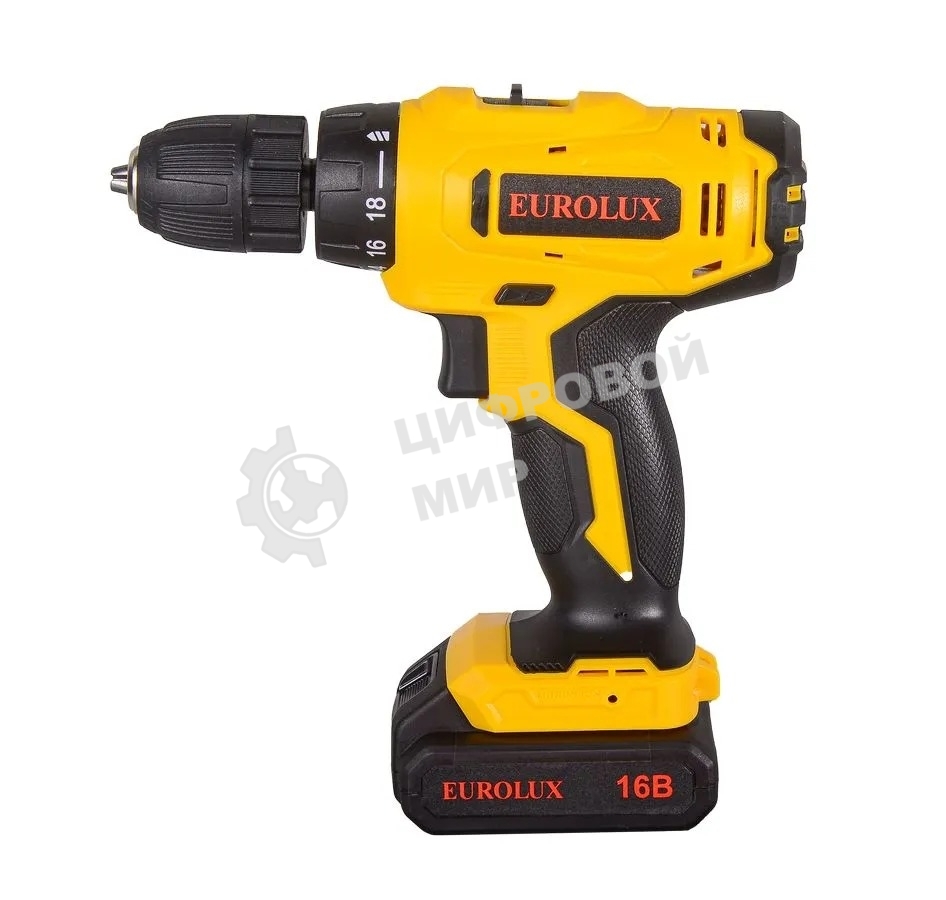 Дрель-шуруповерт аккумуляторная Eurolux ДА-16DU-2
