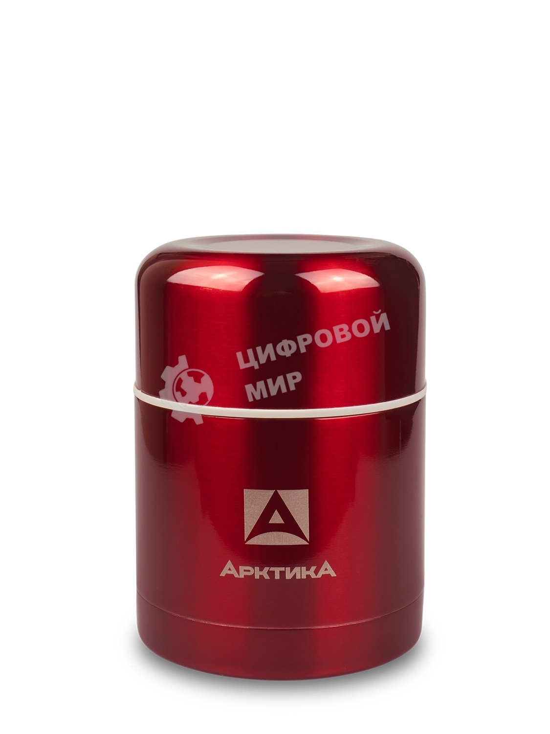 Термос Арктика 302-500 красный, широкое горло 0,5 л для супа и еды, холод/тепло 12 ч