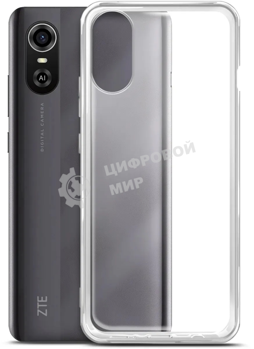 Чехол (клип-кейс) BORASCO для ZTE Blade A31 Plus, прозрачный