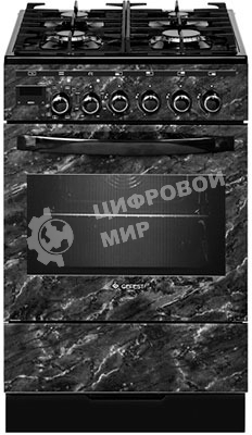 Плита комбинированная Gefest ПГЭ 5502-04 0053 черный, конфорок 4 шт, духовка 55 л, 50 см x 85 см x 58.5 см