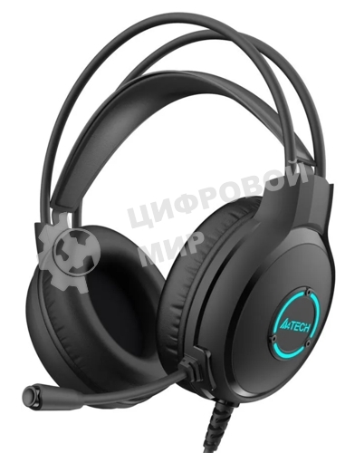 Гарнитура проводная с микрофоном A4Tech Fstyler FH300U черный 2м накладные USB оголовье