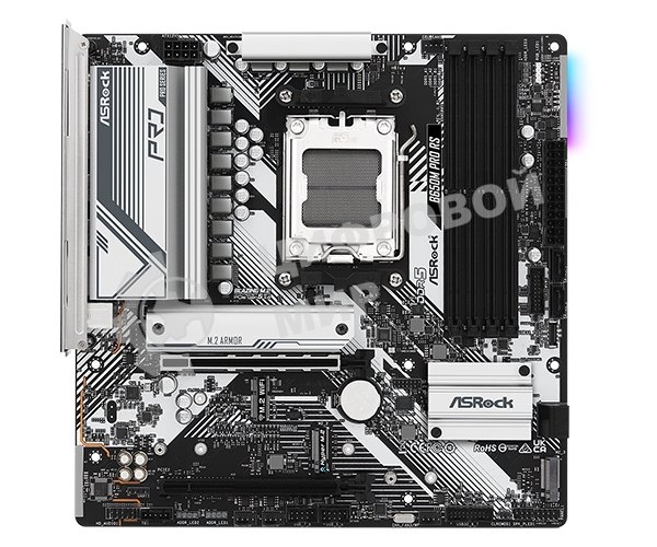 Материнская плата ASRock B650M PRO RS, AM5, AMD B650, 4xDDR5, 4xSATA, 3xM.2, 1xPCIe 4.0 x16, 1xPCIe 3.0 x4, 1xDP, 1xHDMI, 1x2.5Gb LAN, 1xUSB-C 10Gbps, 1xUSB-A 10Gbps, 2xUSB-A 5Gbps, 4xUSB-A 2.0, 3x3.5 мм, 7.1, mATX