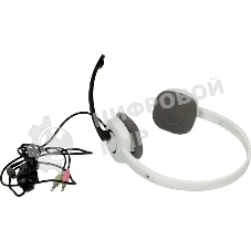 Гарнитура проводная с микрофоном Logitech H150 белый/черный 1.8м накладные оголовье (981-000453)