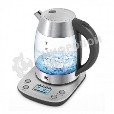 Чайник электрический BQ KT1703G черный/стальной, Мощность: 2200 Вт, Oбъем: 1.7 л