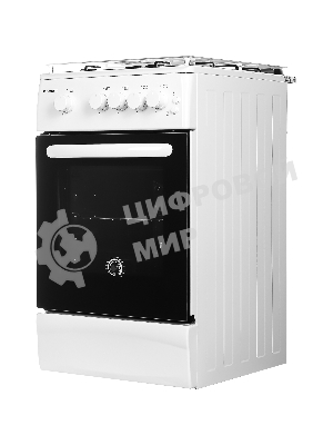 Плита газовая Kraft KF-FSK5404AGWG белый, конфорок 4 газовых, духовка 58 л, 50 см x 87 см x 63 см