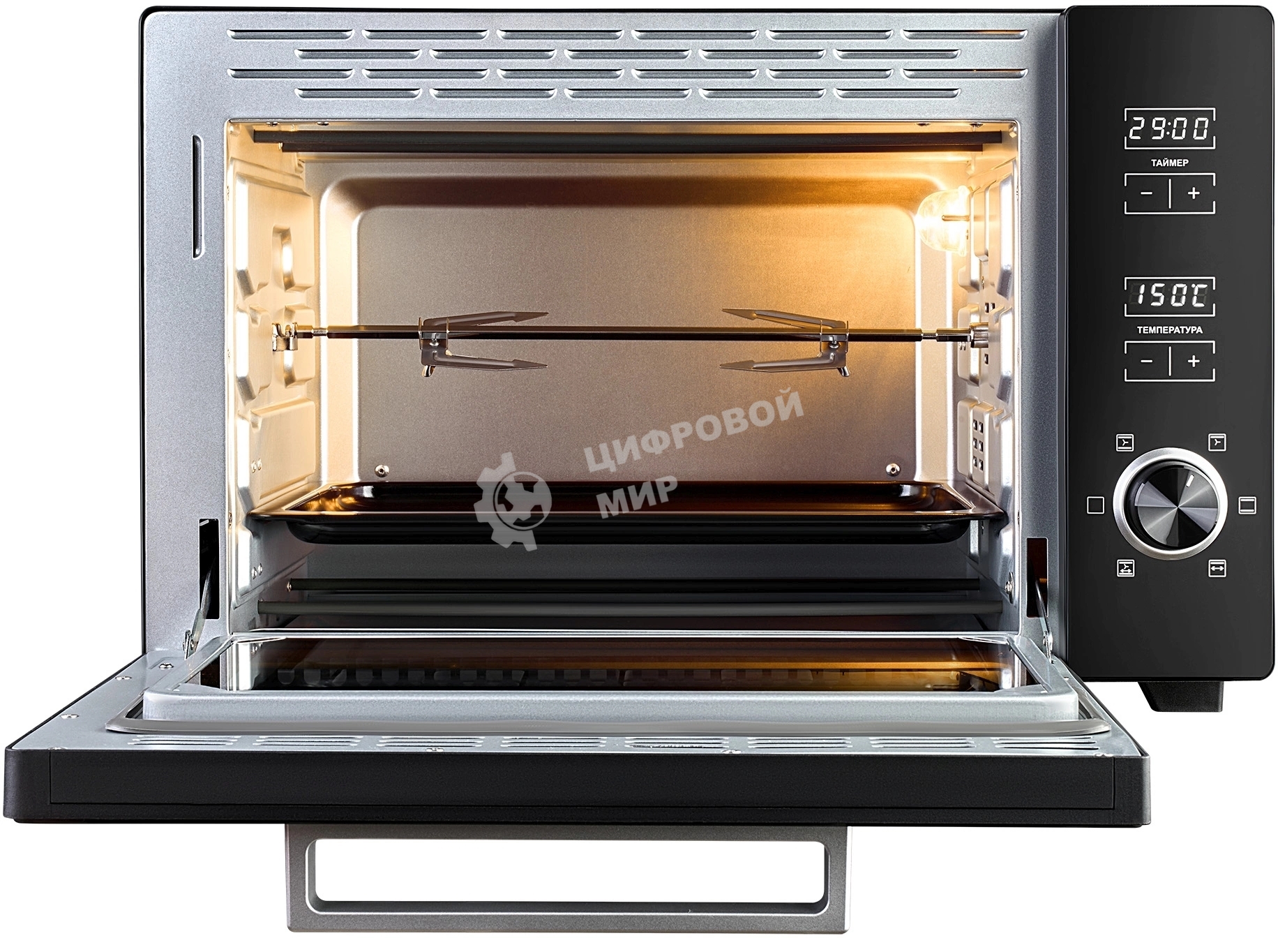 Мини-печь Hyundai MIO-HY100 38л. 1800Вт черный