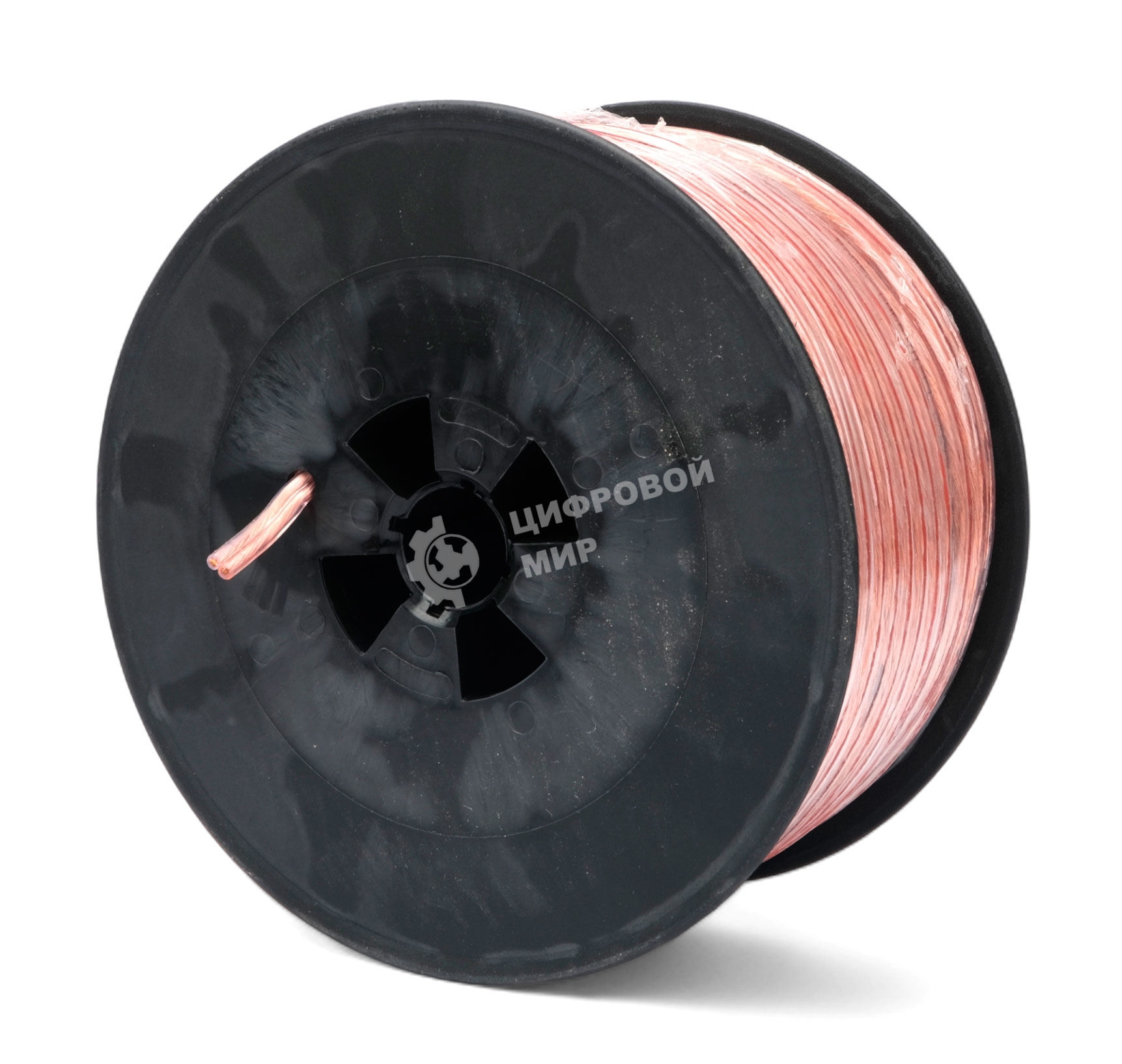 Акустический кабель Power Cube, 2x2,5, 100M, прозрачный, на катушке