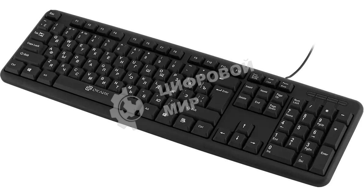 Клавиатура Oklick 180M проводная, USB Type-A, чёрный
