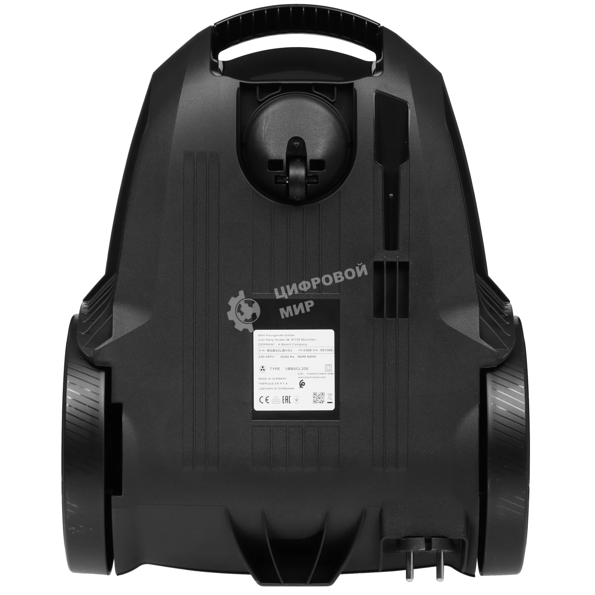 Пылесос Bosch BGBS2LB1 черный, 600 Вт, уборка сухая, пылесборник мешок 3.5 л